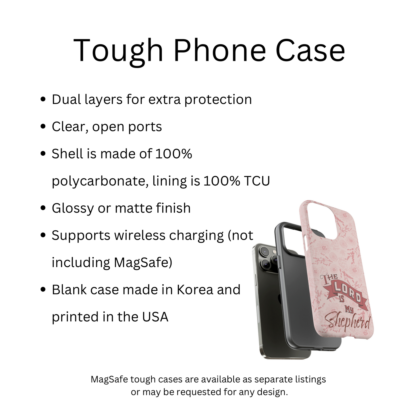 Psalm 23 “Tough” Phone Case