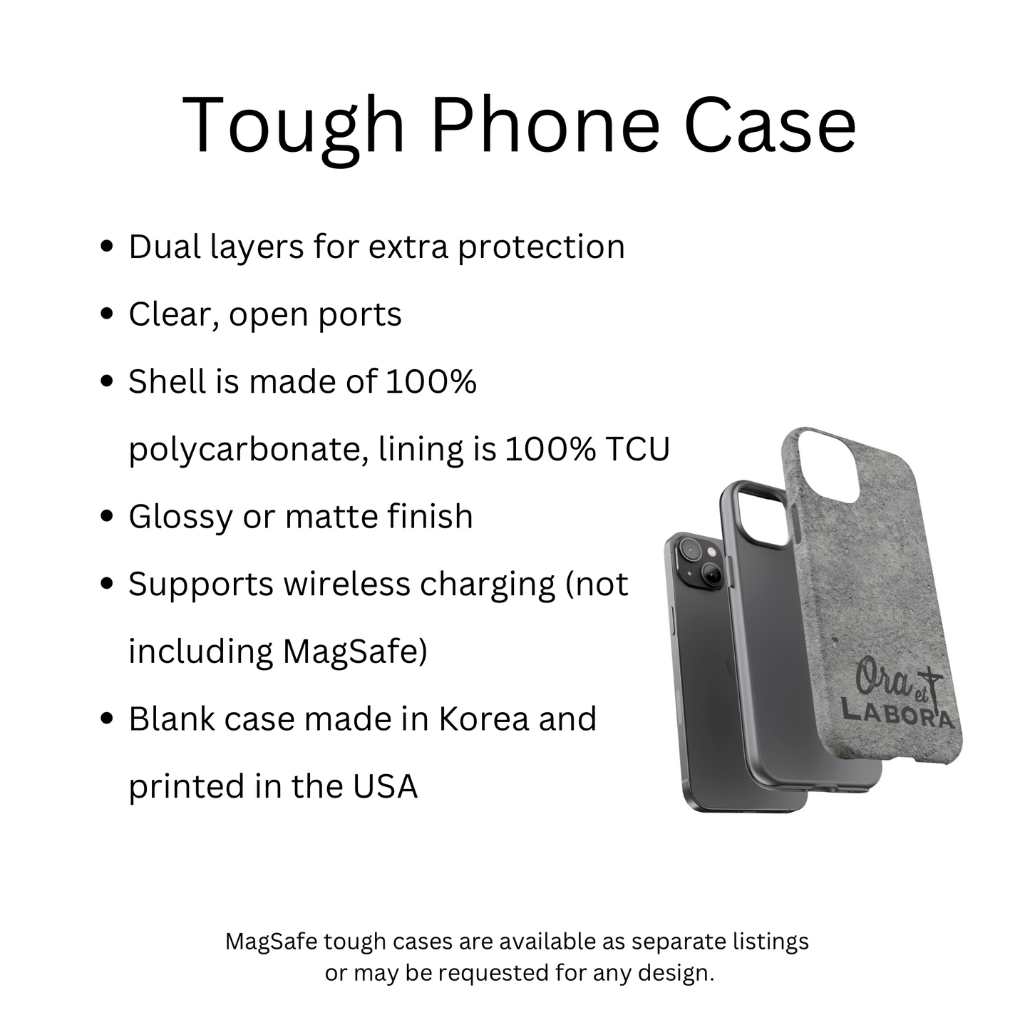 Ora Et Labora “tough” Phone Case