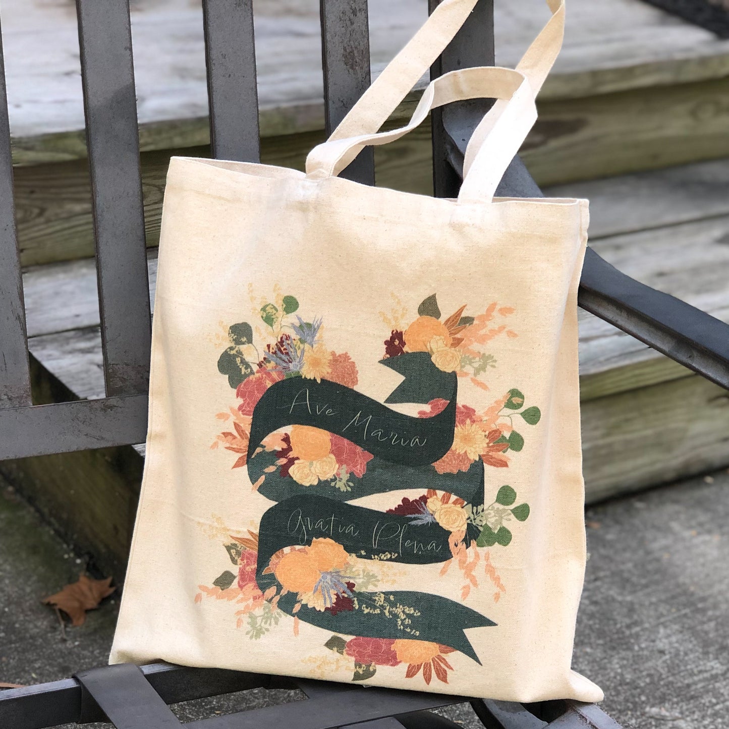 Ave Maria Canvas Tote Bag