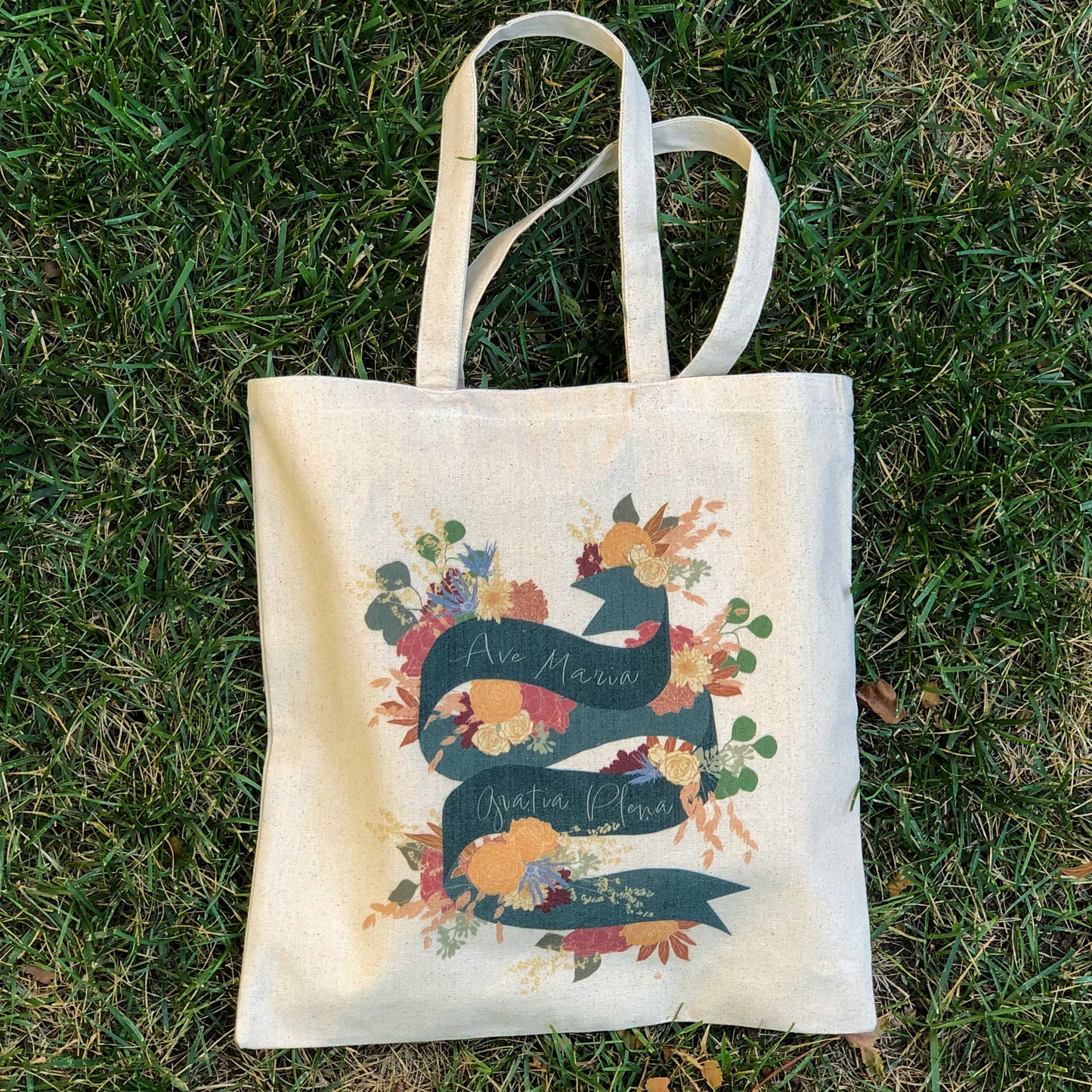 Ave Maria Canvas Tote Bag