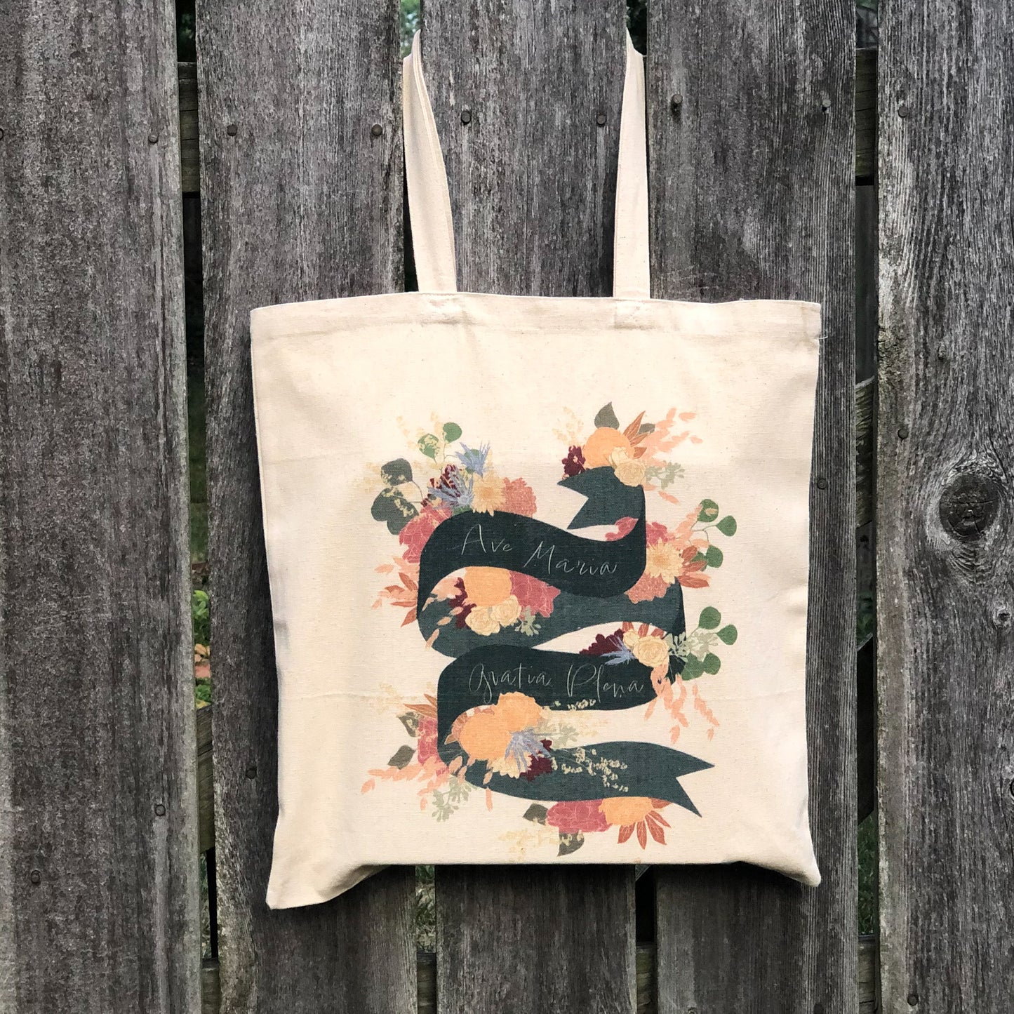 Ave Maria Canvas Tote Bag