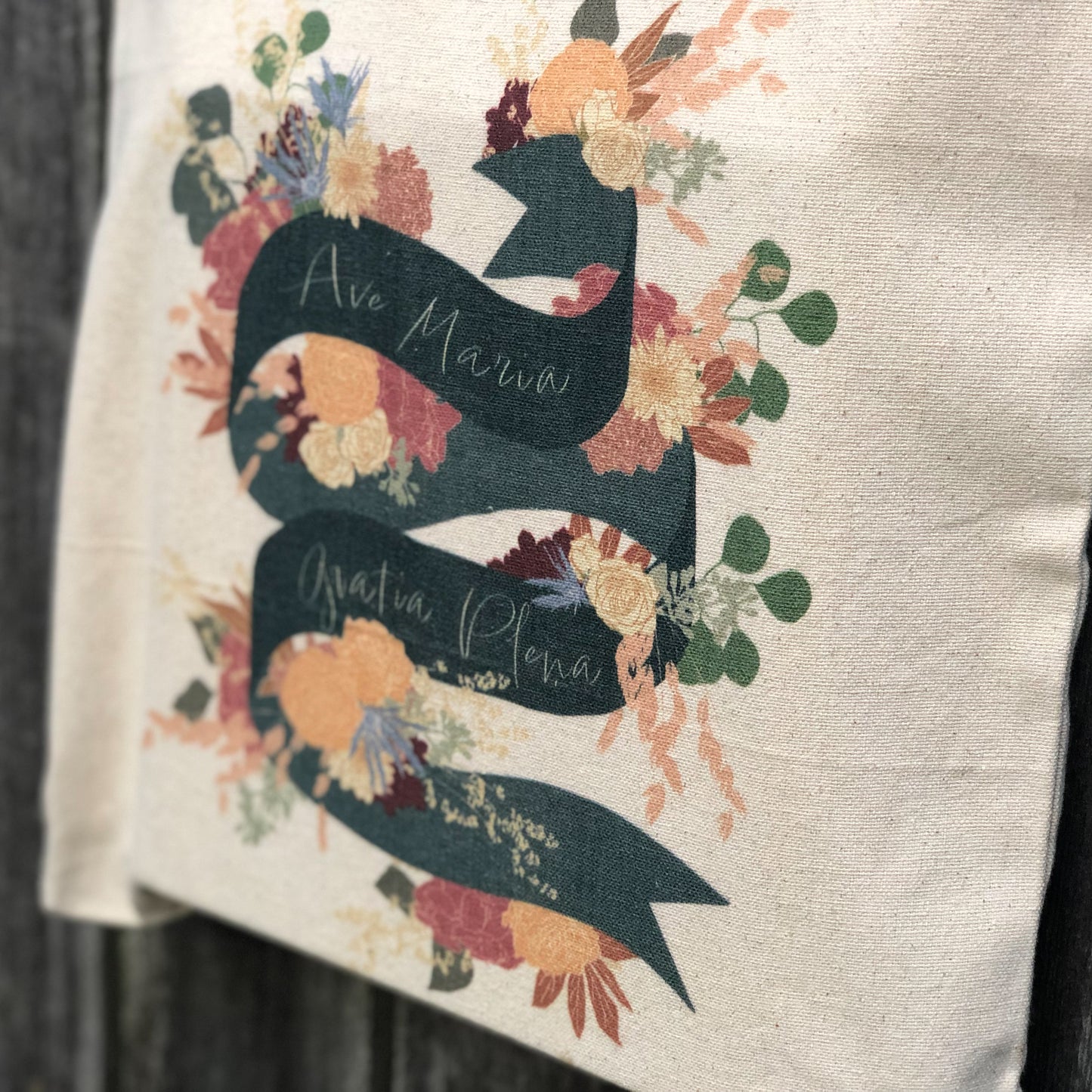 Ave Maria Canvas Tote Bag